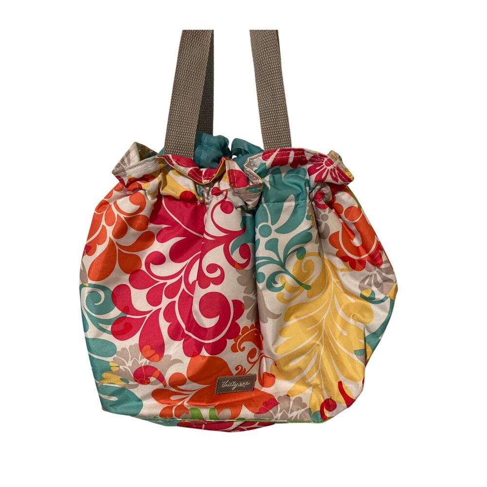 Thirty One Colorful Cinch It Up Insulated Thermal Lunch Beverage Bag Paisley